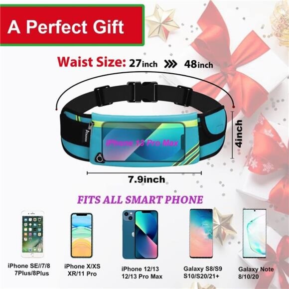 Running Belt Waist Pack Bag,Workout Gear,Gym Fitness Fanny Pack for Phone,Cell - Picture 2 of 14